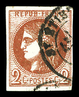 O N°40Bf, 2c Rouge-brique Foncé. TB. R. (signé Calves/certificats)  Qualité: O  Cote: 1600 Euros - 1870 Bordeaux Printing