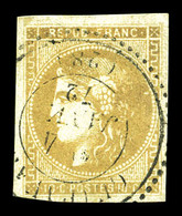 O N°43Ab, 10c Bistre-verdâtre Obl Càd Perlé, Pelurage, Belle Présentation  Qualité: O  Cote: 700 Euros - 1870 Ausgabe Bordeaux