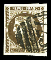 O N°47, 30c Brun Obl Cachet Anglais '723' De Southampton. TB  Qualité: O  Cote: 400 Euros - 1870 Bordeaux Printing