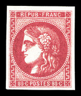 ** N°49, 80c Rose, Fraîcheur Postale. SUP (signé Brun/certificat)  Qualité: ** - 1870 Emission De Bordeaux