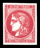 * N°49, 80c Rose, Frais. TTB (signé Calves/certificat)  Qualité: *  Cote: 725 Euros - 1870 Bordeaux Printing