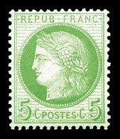 ** N°53a, 5c Vert Sur Blanc, Fraîcheur Postale, SUP (certificat)  Qualité: ** - 1871-1875 Cérès