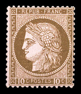 ** N°54, 10c Brun-rose, Frais. SUP (certificat)  Qualité: ** - 1871-1875 Ceres