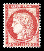 * N°57, 80c Rose, Bon Centrage, Frais, TTB (certificat)  Qualité: *  Cote: 1200 Euros - 1871-1875 Cérès