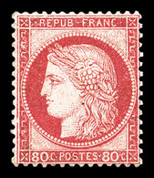 * N°57, 80c Carmin-rose, Quasi **, Frais, SUP (certificat)  Qualité: *  Cote: 1200 Euros - 1871-1875 Ceres