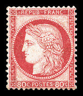 * N°57, 80c Carmin-rose, Quasi **, Frais, SUP (certificat)  Qualité: *  Cote: 1200 Euros - 1871-1875 Cérès