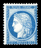 ** N°60B, 25c Bleu Type II, Fraîcheur Postale. SUPERBE. R.R. (signé/certificat)  Qualité: ** - 1871-1875 Ceres