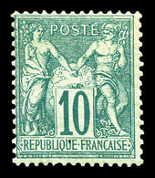 * N°65, 10c Vert Type I, TB (signé Scheller/certificat)  Qualité: *  Cote: 1200 Euros - 1876-1878 Sage (Type I)