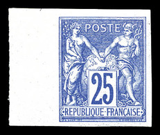 ** N°78c, 25c Outremer Type II Non Dentelé, FRAÎCHEUR POSTALE, SUP (signé Calves/certificat)  Qualité: ** - 1876-1878 Sage (Tipo I)