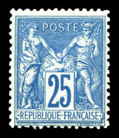 ** N°79, 25c Bleu. TB (certificat)  Qualité: ** - 1876-1878 Sage (Tipo I)