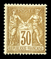 ** N°80, 30c Brun-jaune Type II. TTB  Qualité: ** - 1876-1878 Sage (Tipo I)