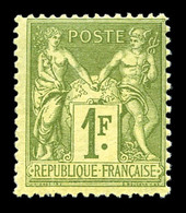 ** N°82, 1F Olive Clair, Fraîcheur Postale. TB  Qualité: ** - 1876-1878 Sage (Tipo I)