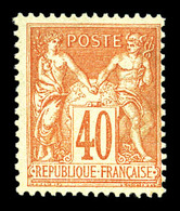 ** N°94, 40c Orange. TTB  Qualité: ** - 1876-1878 Sage (Typ I)