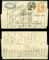 O N°23, 40c Dentelé Sur Lettre Locale Quadruple Port De Fontenay Le Comte Pour St Hilaire Des Loges (vendée). TTB (certi - 1849-1876: Klassieke Periode