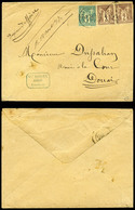 O 1c Vert + 2c Brun-rouge X2 (N°61 +85x2) Sur Papier D'affaire De Cambrai Pour Douai. TB  Qualité: O - 1849-1876: Klassik
