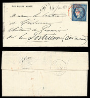 O LE VAUCANSON', Gazette Des Absents N°26 Affranchie Avec 20c Siège Obl Càd Paris S.C. Rouge Du 12 Janvier 71 Pour Portr - Oorlog 1870