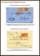 O Ensemble De 5 Lettres: Constantinople, Beyrouth, Salonique, Port Saïd Et Alexandrie. TTB  Qualité: O - 1863-1870 Napoléon III Lauré