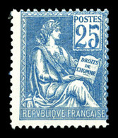 ** N°118, 25c Bleu Type II. TB  Qualité: **  Cote: 550 Euros - 1900-02 Mouchon