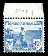 ** N°151, 25c +15c Orphelins, Bdf. TB  Qualité: **  Cote: 225 Euros - 1900-02 Mouchon