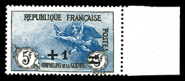 ** N°169a, Orphelins, +1f Sur 5f +5f Noir Et Bleu Bdf. TB  Qualité: **  Cote: 385 Euros - 1900-02 Mouchon