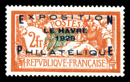 ** N°257A, Exposition Du Havre De 1929, Bon Centrage. SUP (certificat)  Qualité: **  Cote: 1600 Euros - 1900-02 Mouchon