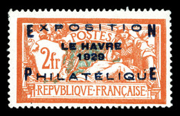 * N°257A, Exposition Du Havre De 1929, Quasi **. TTB (certificat)  Qualité: *  Cote: 875 Euros - 1900-02 Mouchon