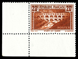 ** N°262B, Pont Du Gard, 20F Chaudron-clair Dentelé 11, Coin De Feuille, Centrage Parfait. SUPERBE (certificat)  Qualité - 1900-02 Mouchon