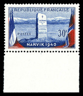 ** N°922A, Non émis, Narvik 30f Bleu Et Rouge Bdf. SUP. R.R. (signé/certificat)  Qualité: ** - 1900-02 Mouchon