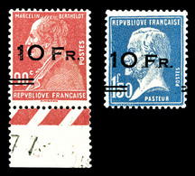 * N°3/4, Paire Berthelot Et Pasteur Surchargée à Bord Du Paquebot 'Ile De France', Grande Fraîcheur, Rare Et Superbe (si - 1927-1959 Postfris