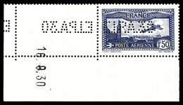 ** N°6c, 1F50 Outremer Perforé 'E.I.P.A.30' Coin De Feuille Daté Du 16.8.1930, Centrage Parfait, SUP (signé Calves/Brun/ - 1927-1959 Neufs