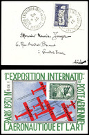 O N°6c, 1F50 Outremer Perforé 'E.I.P.A.30' Sur Carte De L'exposition (verte), Très Jolie Pièce (certificat)  Qualité: O - 1927-1959 Postfris