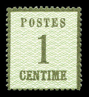 ** N°1, 1c Vert-bronze, Fraîcheur Postale. SUP  Qualité: ** - Altri & Non Classificati