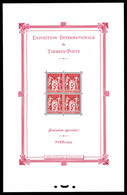 ** N°1, Exposition Philatélique De Paris 1925, Grande Fraîcheur. SUP. R. (certificat)  Qualité: **  Cote: 5500 Euros - Ungebraucht