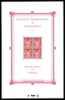 ** N°1, Exposition Philatélique De Paris 1925, Grande Fraîcheur. SUP. R. (certificat)  Qualité: **  Cote: 5500 Euros - Ongebruikt