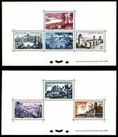 ** N°1036/42, Série Touritique De 1955 Sur 2 Feuillets, Tirage 20 Exemplaires. SUPERBE. R.R.R. (certificat)  Qualité: ** - Neufs