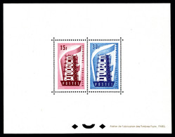 ** N°1076/1077, Paire Europa. Tirage 22 Exemplaires. RARE Et SUP (certificat)  Qualité: ** - Neufs