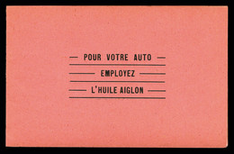 ** N°170-CP7, Pasteur, 10c Vert, Pub AIGLON Sur 20 Timbres, Couverture AIGLON, SUP. R.R. (certificat)   Qualité: ** - Autres & Non Classés