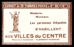 ** N°199-C44, Série Clermont-Ferrand, AUX VILLES DU CENTRE Et MOREAU. TTB. R. (certificat)  Qualité: ** - Autres & Non Classés