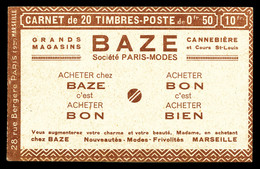 ** N°257-C7, Série MARSEILLE-B, BAZE PARIS Et MODE ORESTE LEBOFFE. SUP. R.R.R (certificat)  Qualité: ** - Sonstige & Ohne Zuordnung