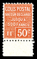 ** N°56, 50c Rouge Bas De Feuille, Très Bon Centrage. SUPERBE. R.R. (certificat)  Qualité: **  Cote: 1750 Euros - Nuovi