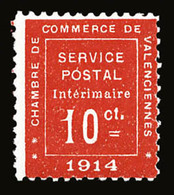 * N°1, 10c Vermillon, Frais Et TB (certificat)  Qualité: *  Cote: 550 Euros - War Stamps
