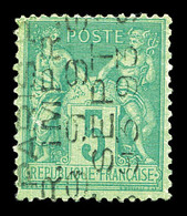 (*) N°15, 5c Vert Surchargé 5 Lignes Du 9 Sept 1893, SUP (signé Scheller/certificat)  Qualité: (*)  Cote: 650 Euros - 1893-1947