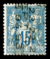 (*) N°17, 15c Bleu Surchargé 5 Lignes Du 22 Septembre 1893, R.R. (signé Scheller/certificat)  Qualité: (*) - 1893-1947
