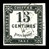 O N°4, 15c Noir Type II Lithographié, TB  Qualité: O  Cote: 320 Euros - 1859-1959 Neufs