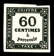 (*) N°9B, Non émis, 60c Noir, Très Jolie Pièce. TRES RARE. SUP (certificat)  Qualité: (*)  Cote: 4000 Euros - 1859-1959 Postfris