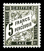 * N°24, 5F Noir, Bon Centrage Et Exceptionnelle Fraîcheur, Quasi **, SUPERBE (signé Brun/certificat)  Qualité: *  Cote:  - 1859-1959.. Ungebraucht