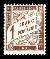 ** N°25, 1F Marron, Fraicheur Postale, SUP (signé Brun/certificat)  Qualité: ** - 1859-1959 Postfris