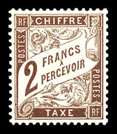 ** N°26, 2F Marron, Fraîcheur Postale, SUPERBE (certificat)  Qualité: ** - 1859-1959 Nuovi