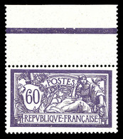 ** N°144a, 60c Merson, Sans Teinte De Fond, Bord De Feuille Supérieur, Très Bon Centrage. SUPERBE. R.R. (signé Brun/Calv - Nuovi