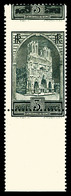 ** N°259, Cathédrale De Reims: SUPERBE VARIETE DE PIQUAGE (timbre Plus Grand + Piquage à Cheval), RARE (signé Calves/cer - Ungebraucht